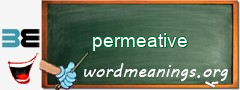 WordMeaning blackboard for permeative